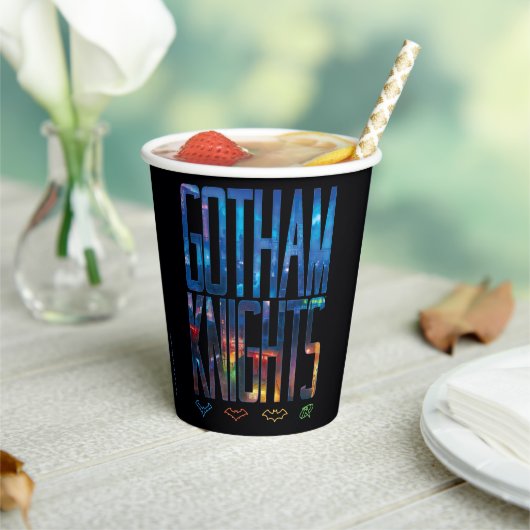 Gotham Knights City Lettering Papieren Bekers (Insitu)
