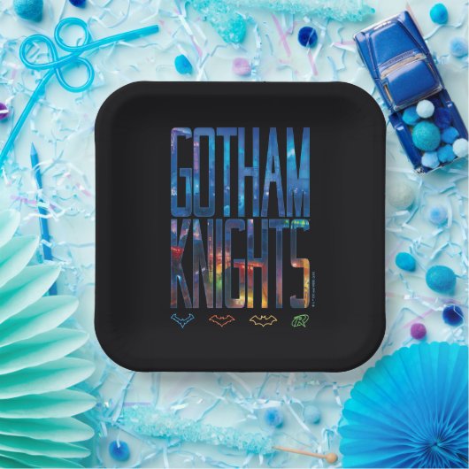 Gotham Knights City Lettering Papieren Bordje (Feest)