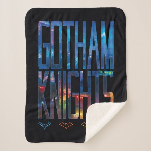 Gotham Knights City Lettering Sherpa Deken (Voorkant)