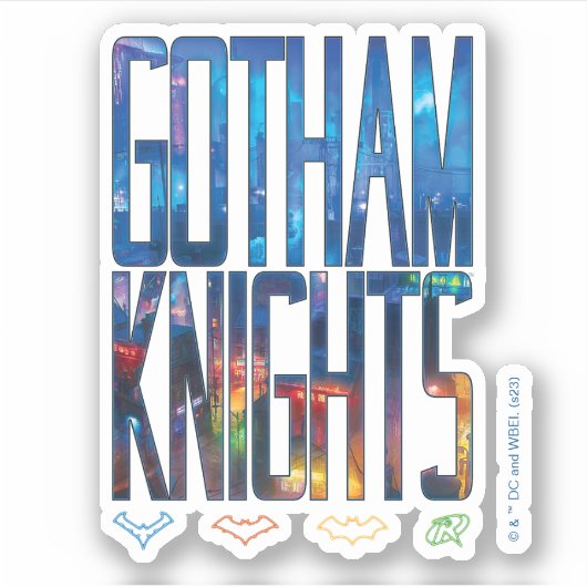Gotham Knights City Lettering Sticker (Voorkant)
