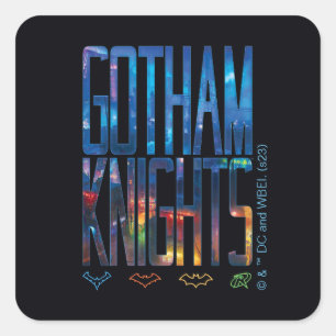 Gotham Knights City Lettering Vierkante Sticker