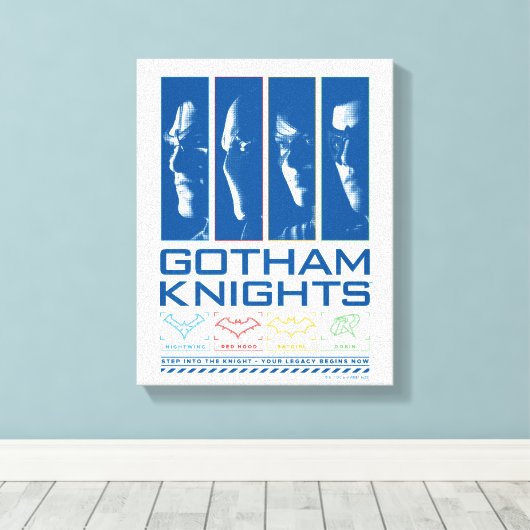 Gotham Knights Gezichtspanelen Canvas Afdruk (Insitu (Houten vloer))