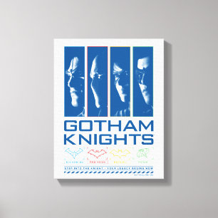 Gotham Knights Gezichtspanelen Canvas Afdruk