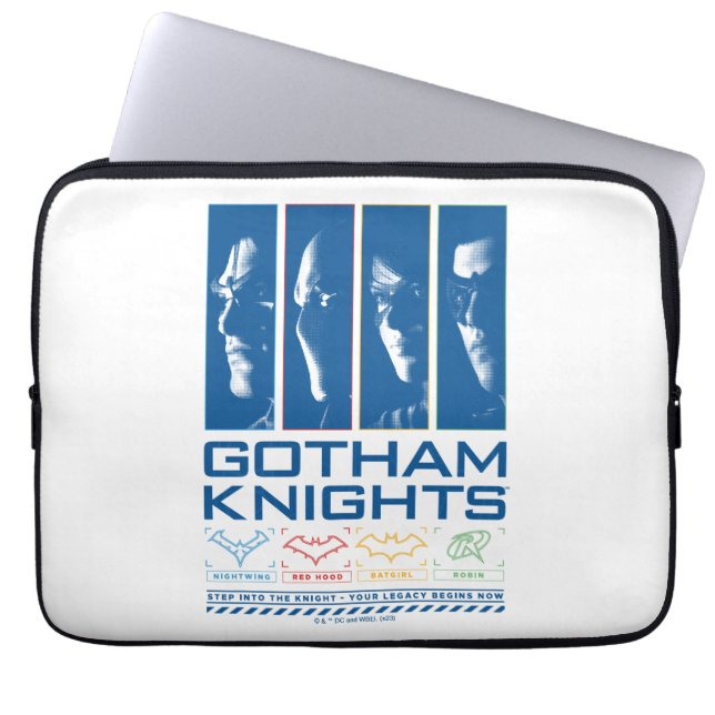 Gotham Knights Gezichtspanelen Laptop Sleeve (Voorkant)