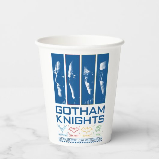 Gotham Knights Gezichtspanelen Papieren Bekers (Achterkant)