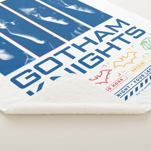 Gotham Knights Gezichtspanelen Sherpa Deken (3/4)