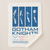 Gotham Knights Gezichtspanelen Sherpa Deken (Voorkant)