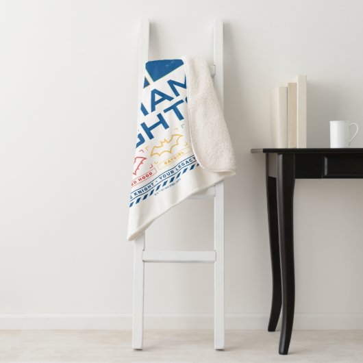 Gotham Knights Gezichtspanelen Sherpa Deken (In situ)