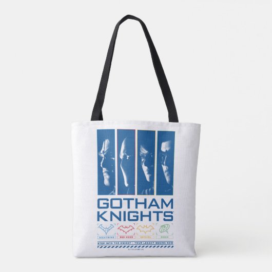 Gotham Knights Gezichtspanelen Tote Bag (Achterkant)