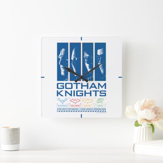 Gotham Knights Gezichtspanelen Vierkante Klok (Huis)