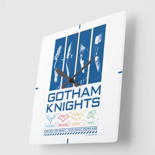 Gotham Knights Gezichtspanelen Vierkante Klok (Hoek)