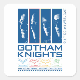 Gotham Knights Gezichtspanelen Vierkante Sticker