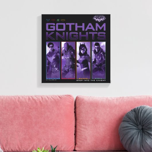 Gotham Knights Hero Panels Canvas Afdruk (Insitu (Woonkamer))