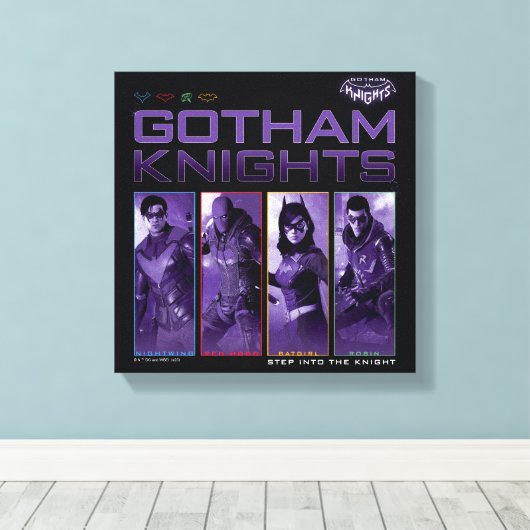 Gotham Knights Hero Panels Canvas Afdruk (Insitu (Houten vloer))