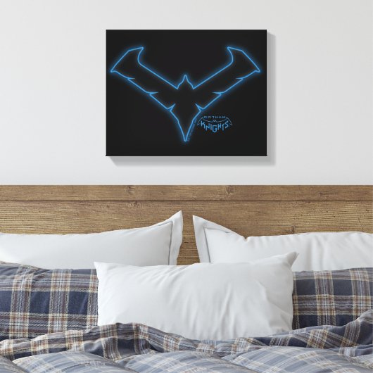 Gotham Knights Nachtelijke Logo Canvas Afdruk (Insitu (Slaapkamer))