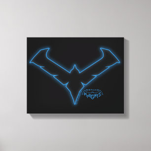 Gotham Knights Nachtelijke Logo Canvas Afdruk