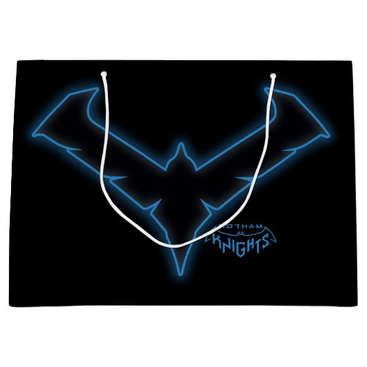 Gotham Knights Nachtelijke Logo Groot Cadeauzakje (Voorkant)