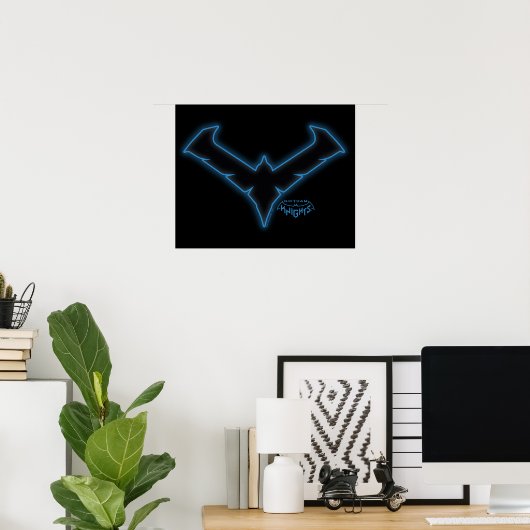 Gotham Knights Nachtelijke Logo Poster (Thuiskantoor)