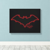 Gotham Knights Red Hood Logo Canvas Afdruk (Insitu (Houten vloer))