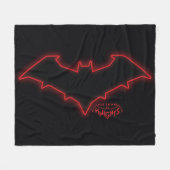 Gotham Knights Red Hood Logo Fleece Deken (Voorkant (Horizontaal))