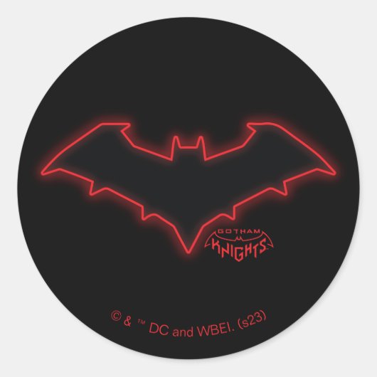 Gotham Knights Red Hood Logo Ronde Sticker (Voorkant)