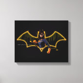 Gotham Ridders Batgirl in Logo Canvas Afdruk (Voorkant)