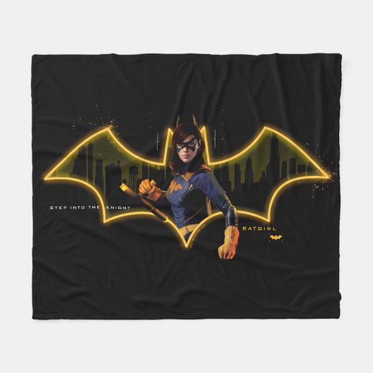 Gotham Ridders Batgirl in Logo Fleece Deken (Voorkant (Horizontaal))
