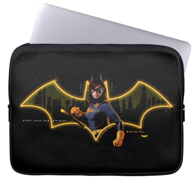 Gotham Ridders Batgirl in Logo Laptop Sleeve (Voorkant)