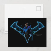 Gotham Ridders Nightwing in Logo Briefkaart (Voorkant / Achterkant)