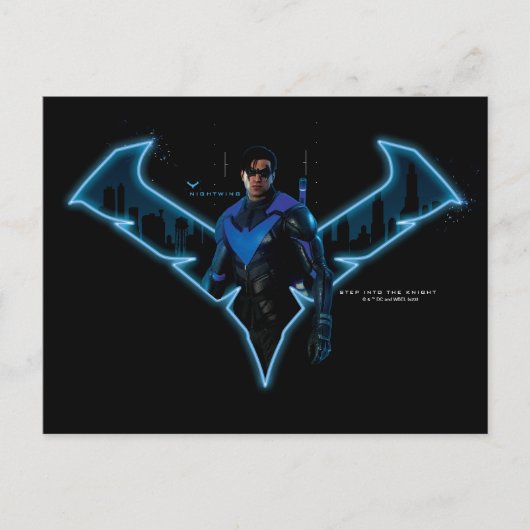 Gotham Ridders Nightwing in Logo Briefkaart (Voorkant)