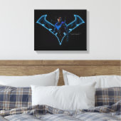 Gotham Ridders Nightwing in Logo Canvas Afdruk (Insitu (Slaapkamer))
