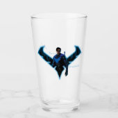 Gotham Ridders Nightwing in Logo Glas (Voorkant)
