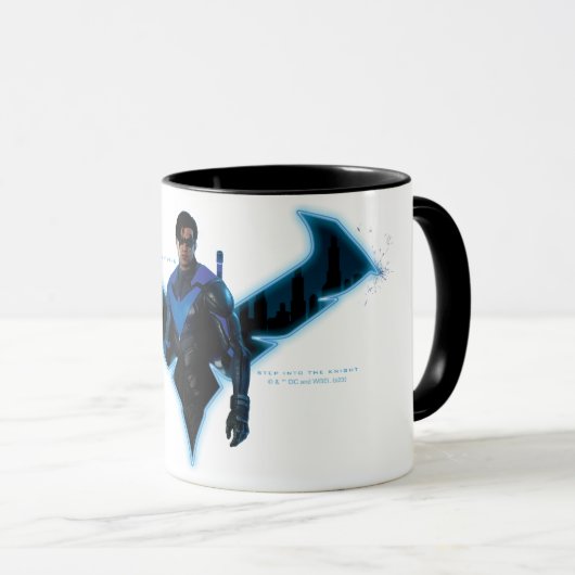 Gotham Ridders Nightwing in Logo Mok (Voorkant rechts)