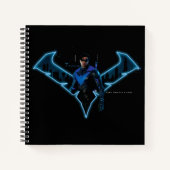 Gotham Ridders Nightwing in Logo Notitieboek (Voorkant)