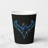 Gotham Ridders Nightwing in Logo Papieren Bekers (Achterkant)