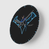 Gotham Ridders Nightwing in Logo Ronde Klok (Hoek)