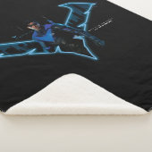 Gotham Ridders Nightwing in Logo Sherpa Deken (3/4)