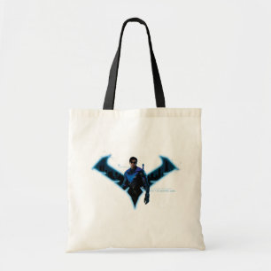 Gotham Ridders Nightwing in Logo Tote Bag