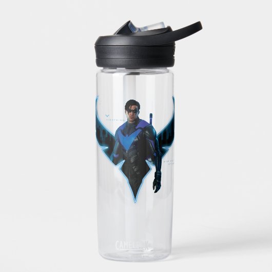 Gotham Ridders Nightwing in Logo Waterfles (Links)