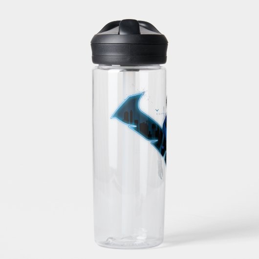 Gotham Ridders Nightwing in Logo Waterfles (Voorkant)