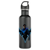 Gotham Ridders Nightwing in Logo Waterfles (Voorkant)