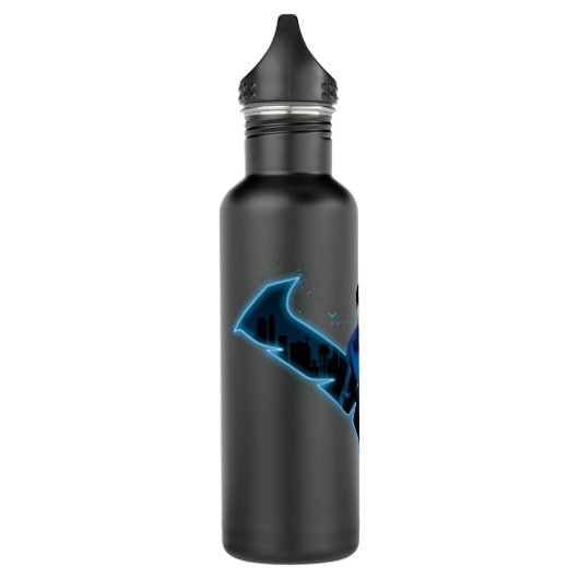 Gotham Ridders Nightwing in Logo Waterfles (Links)