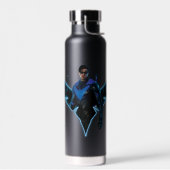 Gotham Ridders Nightwing in Logo Waterfles (Links)