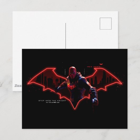 Gotham Ridders Red Hood in Logo Briefkaart (Voorkant / Achterkant)
