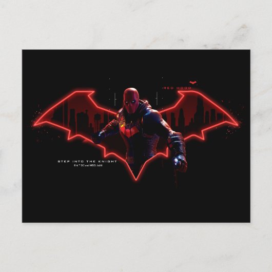Gotham Ridders Red Hood in Logo Briefkaart (Voorkant)