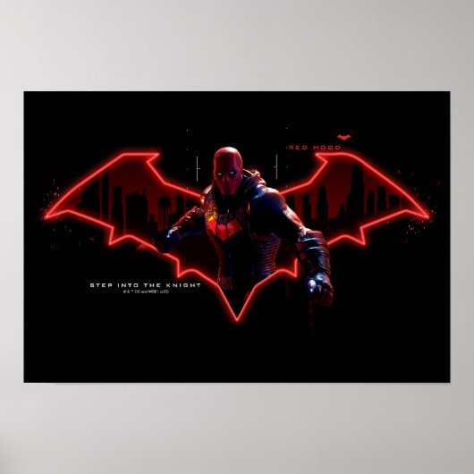 Gotham Ridders Red Hood in Logo Poster (Voorkant)