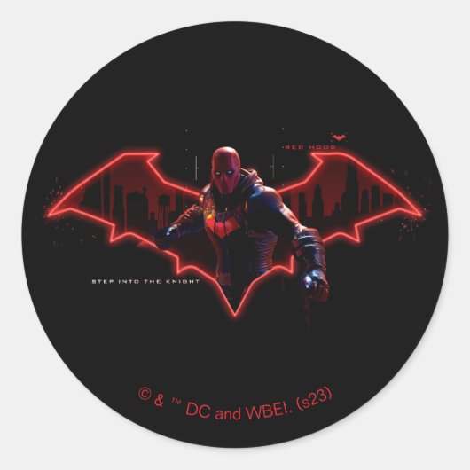 Gotham Ridders Red Hood in Logo Ronde Sticker (Voorkant)