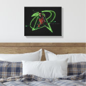 Gotham Ridders Robin in Logo Canvas Afdruk (Insitu (Slaapkamer))