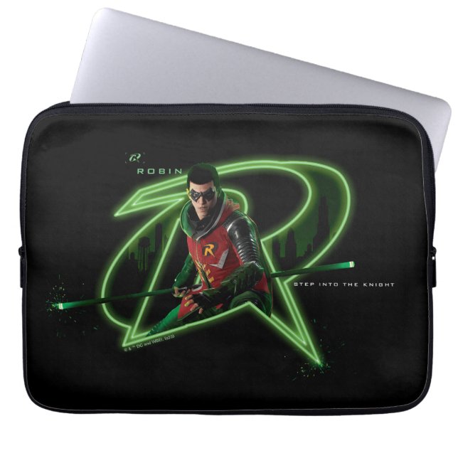 Gotham Ridders Robin in Logo Laptop Sleeve (Voorkant)