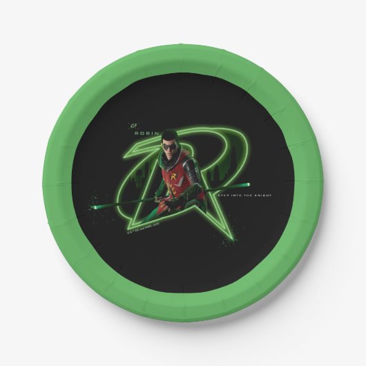 Gotham Ridders Robin in Logo Papieren Bordje (Voorkant)